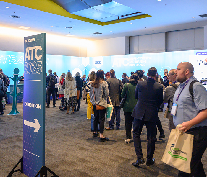 Atc 2025 | apprenticeships and training conference Registration area at atc, delegates registering