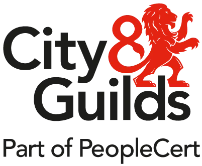 City & Guilds logo with a red lion and the text 'Part of PeopleCert' beneath.
