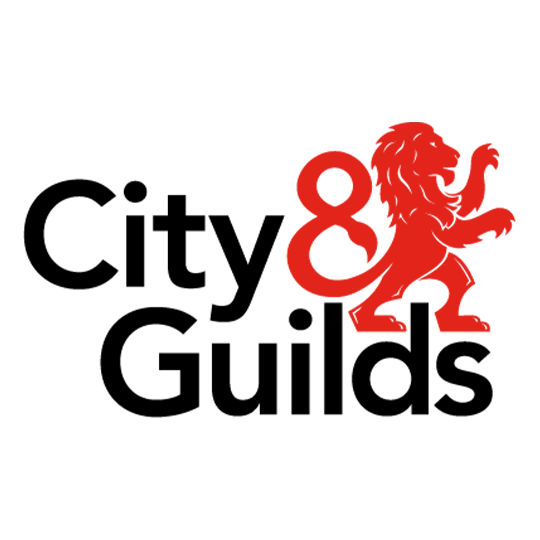 Abstract two-tone logo with a bold red upper shape and a black lower shape forming a stylized mark, no readable text included.